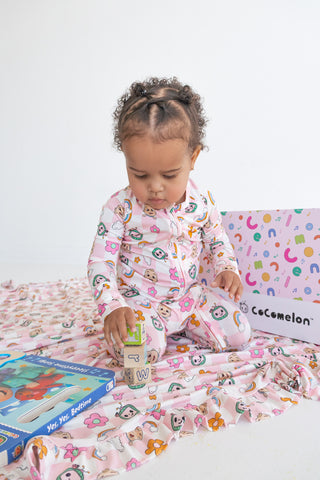 CoComelon x Dream Big Little Co JJ RAINBOW CHECKERS DREAM ROMPER