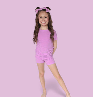 FOREVER LILAC RIB DREAM SHORT SET