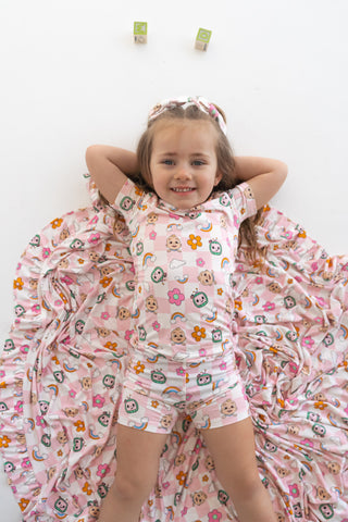 CoComelon x Dream Big Little Co JJ RAINBOW CHECKERS DREAM SHORT SET