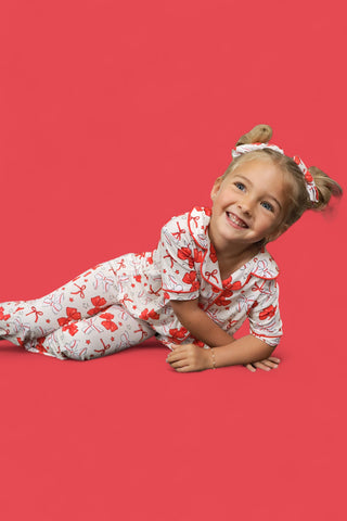 PITCH PERFECT BOWS SHORT SLEEVE DREAM GIRL'S FLARE SET