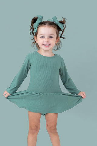 SAGE RIB DREAM BODYSUIT DRESS