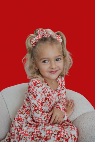 JOLLY SANTA CHECKERS DREAM RUFFLE DRESS