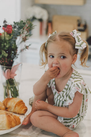 ROSIE'S MEADOW STRIPES DREAM BOW HAIR CLIPS