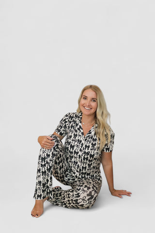 NEUTRAL BOWS SHORT SLEEVE WOMEN'S RELAXED FLARE DREAM SET