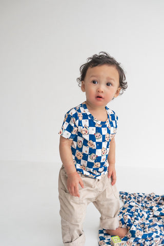 CoComelon x Dream Big Little Co JJ STARRY NIGHT CHECKERS DREAM POCKET TEE