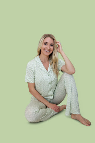 SAGE WAVY CHECKERS WOMEN'S RELAXED FLARE DREAM SET