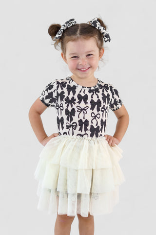 NEUTRAL BOWS DREAM TUTU DRESS