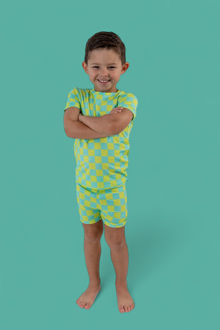 BE BOLD CHECKERS DREAM SHORT SET