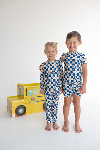 CoComelon  x Dream Big Little Co JJ STARRY NIGHT CHECKERS DREAM SHORT SET