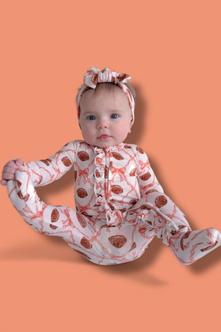 GAME DAY GLAM DREAM RUFFLE ROMPER