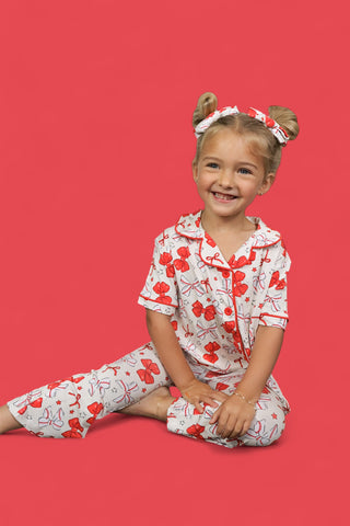 PITCH PERFECT BOWS SHORT SLEEVE DREAM GIRL'S FLARE SET