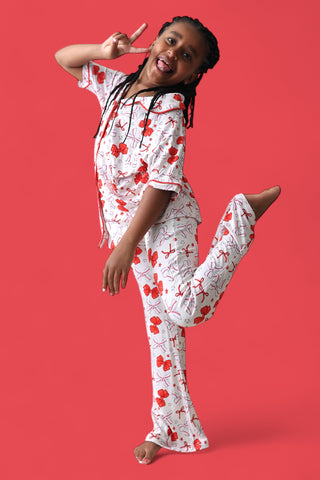 PITCH PERFECT BOWS SHORT SLEEVE DREAM GIRL'S FLARE SET