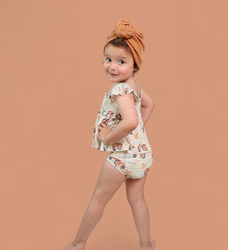 FARMYARD FRIENDS DREAM SMOCKED BABYDOLL BUMMIES SET