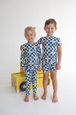 CoComelon  x Dream Big Little Co JJ STARRY NIGHT CHECKERS DREAM SHORT SET