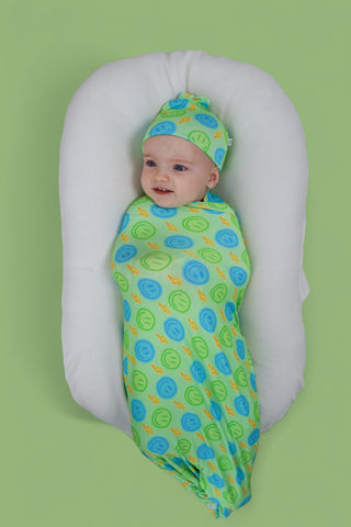 NEON SMILES DREAM SWADDLE & BEANIE