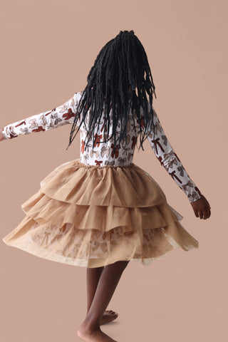 FALL FANCY LONG SLEEVE DREAM TUTU DRESS