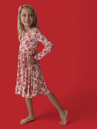 JOLLY SANTA CHECKERS DREAM RUFFLE DRESS