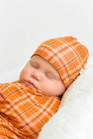 CIDER PLAID DREAM SWADDLE & BEANIE