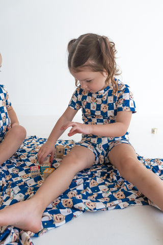 CoComelon  x Dream Big Little Co JJ STARRY NIGHT CHECKERS DREAM SHORT SET