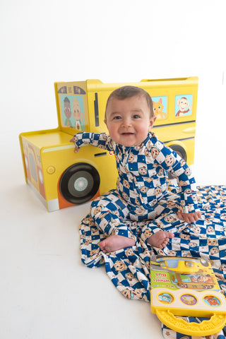 CoComelon x Dream Big Little Co JJ STARRY NIGHT CHECKERS DREAM ROMPER