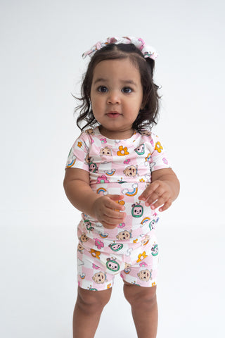 CoComelon x Dream Big Little Co JJ RAINBOW CHECKERS DREAM SHORT SET