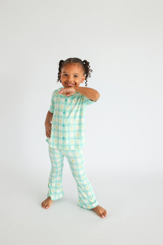 CITRUS GINGHAM DREAM GIRL'S FLARE SET