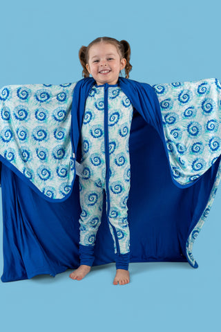 OCEAN WAVES TIE DYE DREAM BLANKET