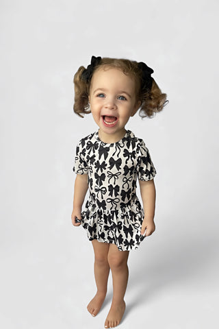 NEUTRAL BOWS DREAM BODYSUIT DRESS