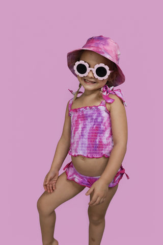 CANDY CLOUDS DREAM SMOCKED TWO PIECE SWIM SUIT