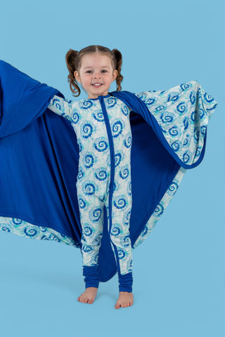 OCEAN WAVES TIE DYE DREAM BLANKET