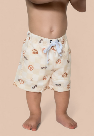 COOL DUDE CHECKERS BOY'S DREAM SWIM TRUNKS