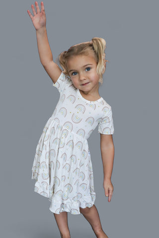 EXCLUSIVE RALEIGH'S RAINBOWS DREAM RUFFLE DRESS