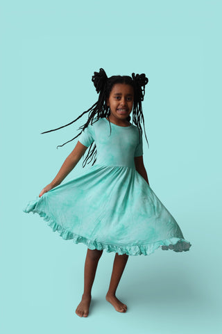 JADE MIST DREAM RUFFLE DRESS