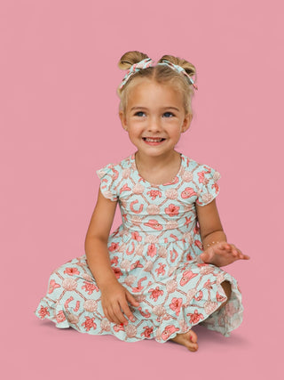 COASTAL COWGIRL CAP SLEEVE DREAM RUFFLE DRESS