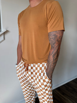 EXCLUSIVE SANDY BEACH CHECKERS DREAM MEN'S TOP