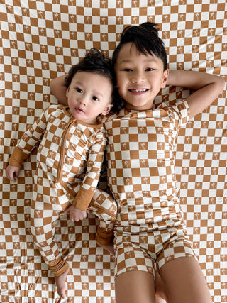 EXCLUSIVE SANDY BEACH CHECKERS DREAM SHORT SET