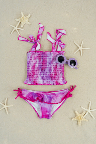 CANDY CLOUDS DREAM SMOCKED TWO PIECE SWIM SUIT