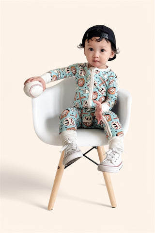 BASEBALL SMILEY DREAM ROMPER