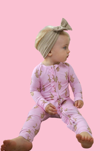 BLUSHIN' BUNNIES DREAM RUFFLE ROMPER