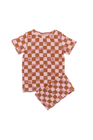 EXCLUSIVE SUNSET BEACH CHECKERS DREAM SHORT SET