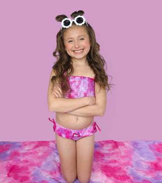 CANDY CLOUDS DREAM SMOCKED TWO PIECE SWIM SUIT