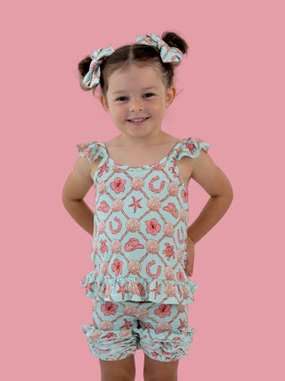 COASTAL COWGIRL DREAM RUFFLE SHORTS