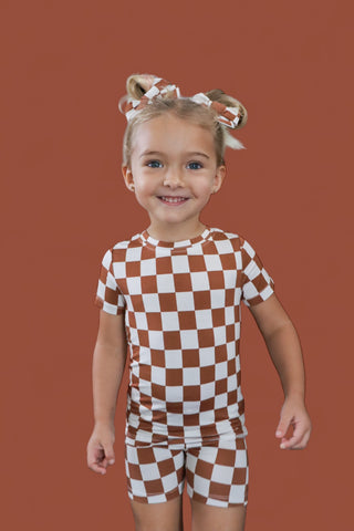 COPPER CHECKERS DREAM SHORT SET