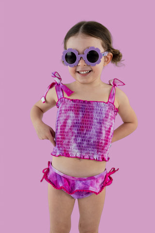 CANDY CLOUDS DREAM SMOCKED TWO PIECE SWIM SUIT