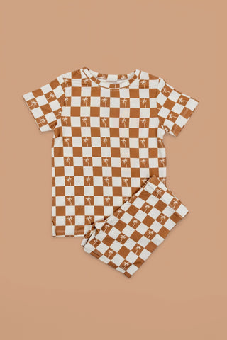 EXCLUSIVE SANDY BEACH CHECKERS DREAM SHORT SET