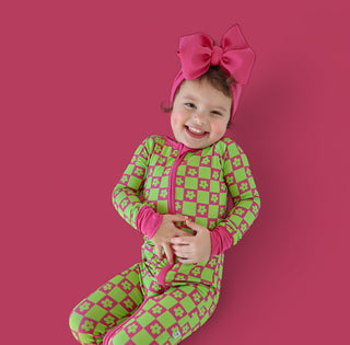 WILD DAISY CHECKERS DREAM ROMPER