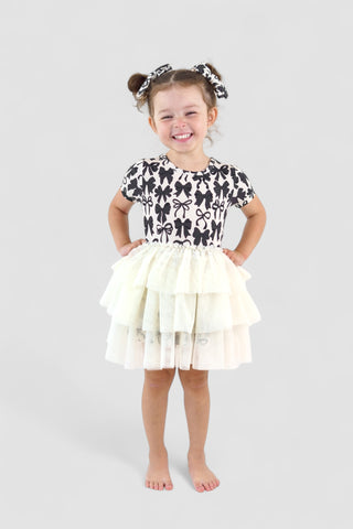 NEUTRAL BOWS DREAM TUTU DRESS