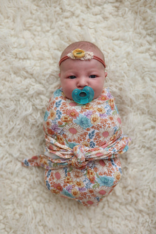 FLOWER FIELDS DREAM SWADDLE & BEANIE