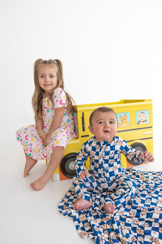 CoComelon x Dream Big Little Co JJ STARRY NIGHT CHECKERS DREAM ROMPER