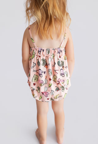 IN THE GARDEN DREAM RUFFLED BUBBLE ROMPER